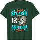 Splish Splash 13th Birthday Bash Dolphin Diving 13 Years Old T-Shirt - T-Shirt | Forest