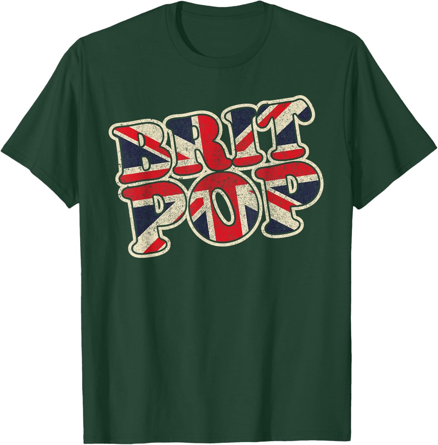 Brit Pop, Classic music scene from the 90's big vintage worn T-Shirt - T-Shirt | Forest