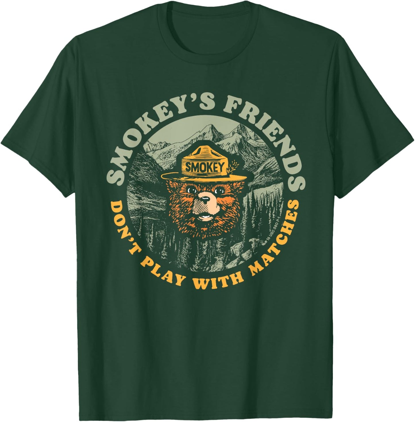 Smokey's Friends Don't Play With Matches Retro Smokey Bear T-Shirt - T-Shirt | Forest