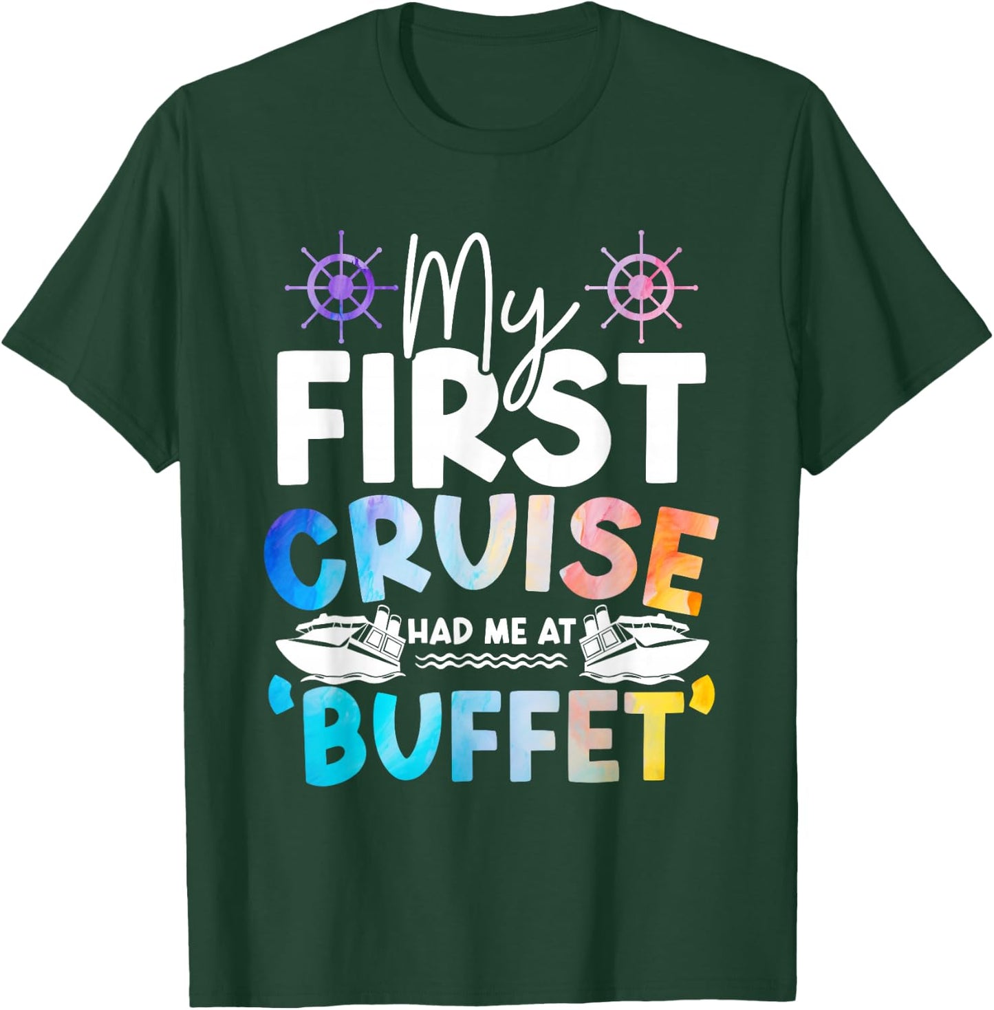 Cruise Ship Sea Sailing Adventure Awaits My First Cruise T-Shirt - T-Shirt | Forest