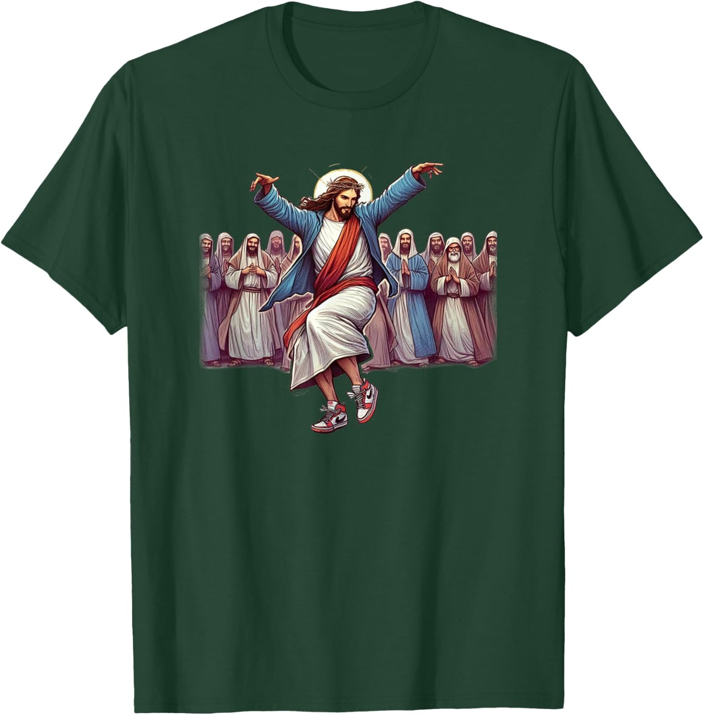 Jesus Gospel Music Retro Jesus Dance Christ T-Shirt - T-Shirt | Forest