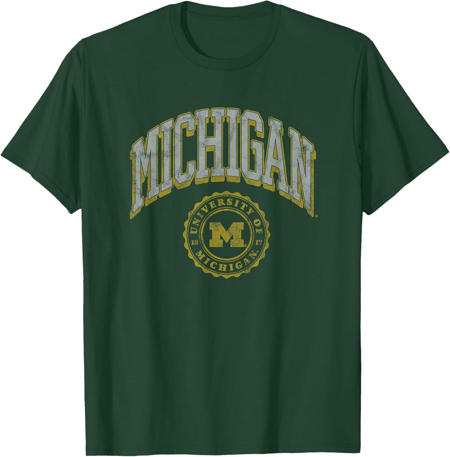 University of Michigan Wolverines U of M Classic Seal T-Shirt - T-Shirt | Forest