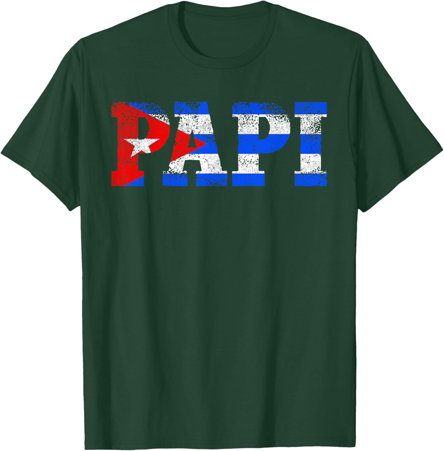 Papi Shirts , Vintage Cuban Dad Cuba Flag T-Shirt - T-Shirt | Forest