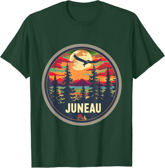 Juneau Alaska Vacation Wildlife Bears Moose Adventure T-Shirt - T-Shirt | Forest