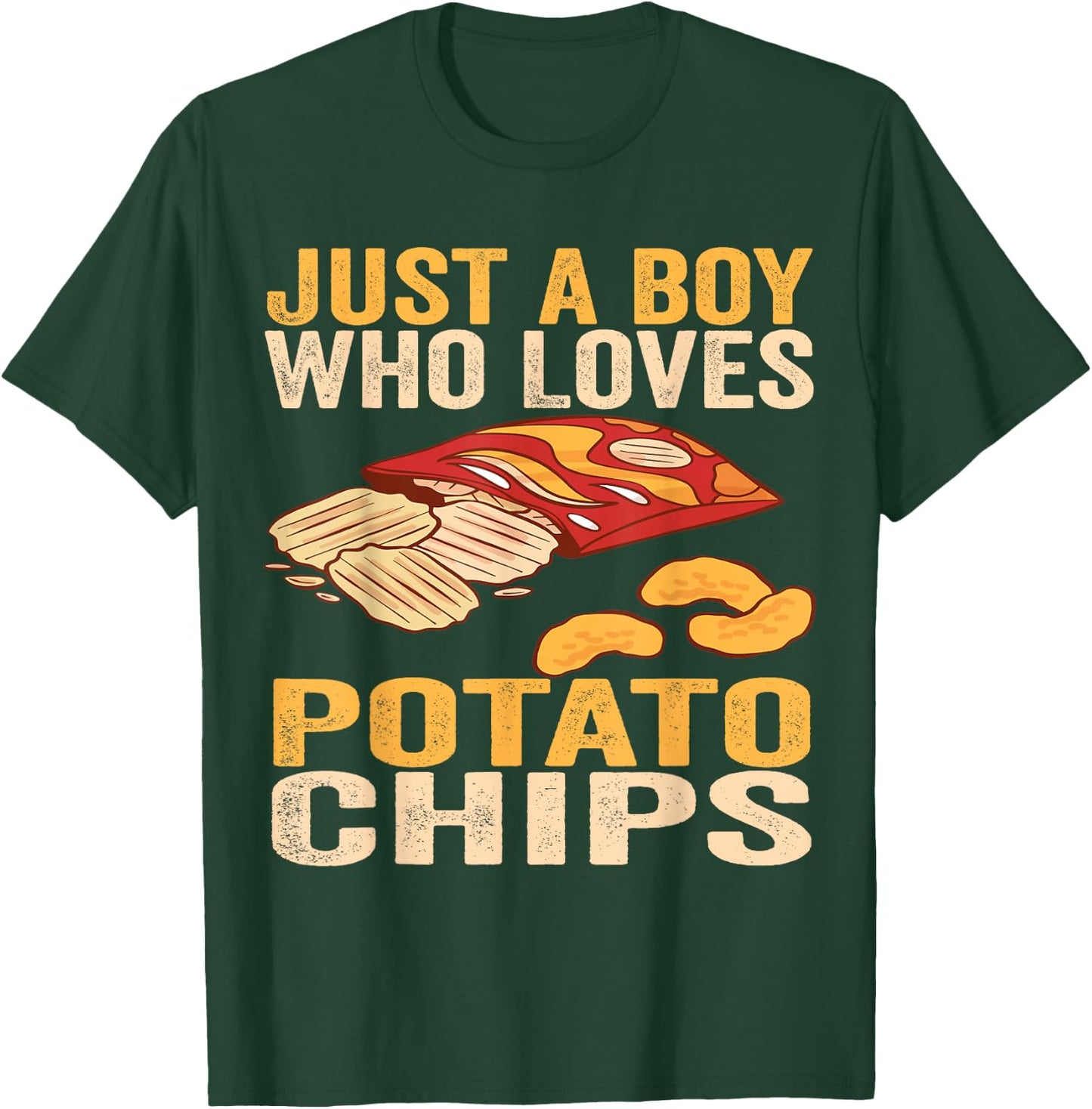 Just a Boy Who Loves Potato Chips Funny foodie son Toddlers T-Shirt - T-Shirt | Forest
