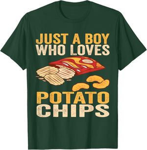 Just a Boy Who Loves Potato Chips Funny foodie son Toddlers T-Shirt - T-Shirt | Forest