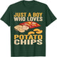 Just a Boy Who Loves Potato Chips Funny foodie son Toddlers T-Shirt - T-Shirt | Forest