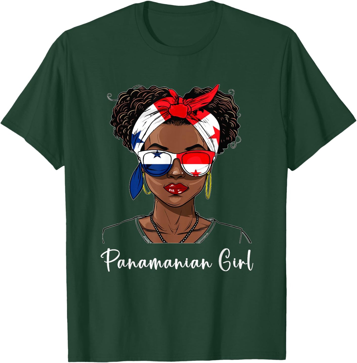 Panama Flag Outfit for Woman Girl Souvenirs Panamanian T-Shirt - T-Shirt | Forest