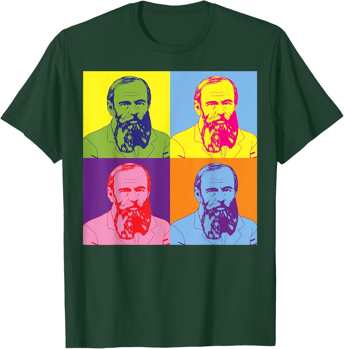 Russian Writer Pop Art Fyodor Dostoevsky T-Shirt - T-Shirt | Forest