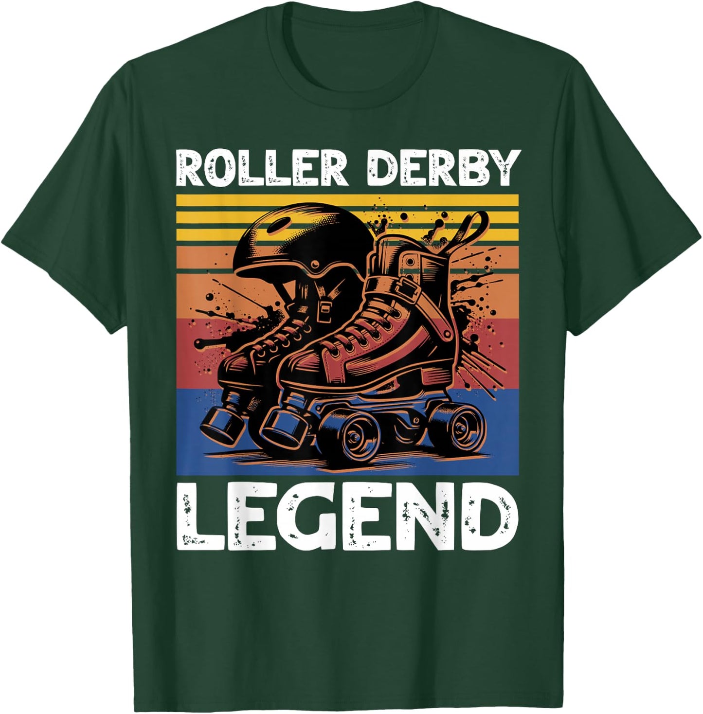 Roller Derby Legend Roller Skates Playing Roller Derby T-Shirt - T-Shirt | Forest