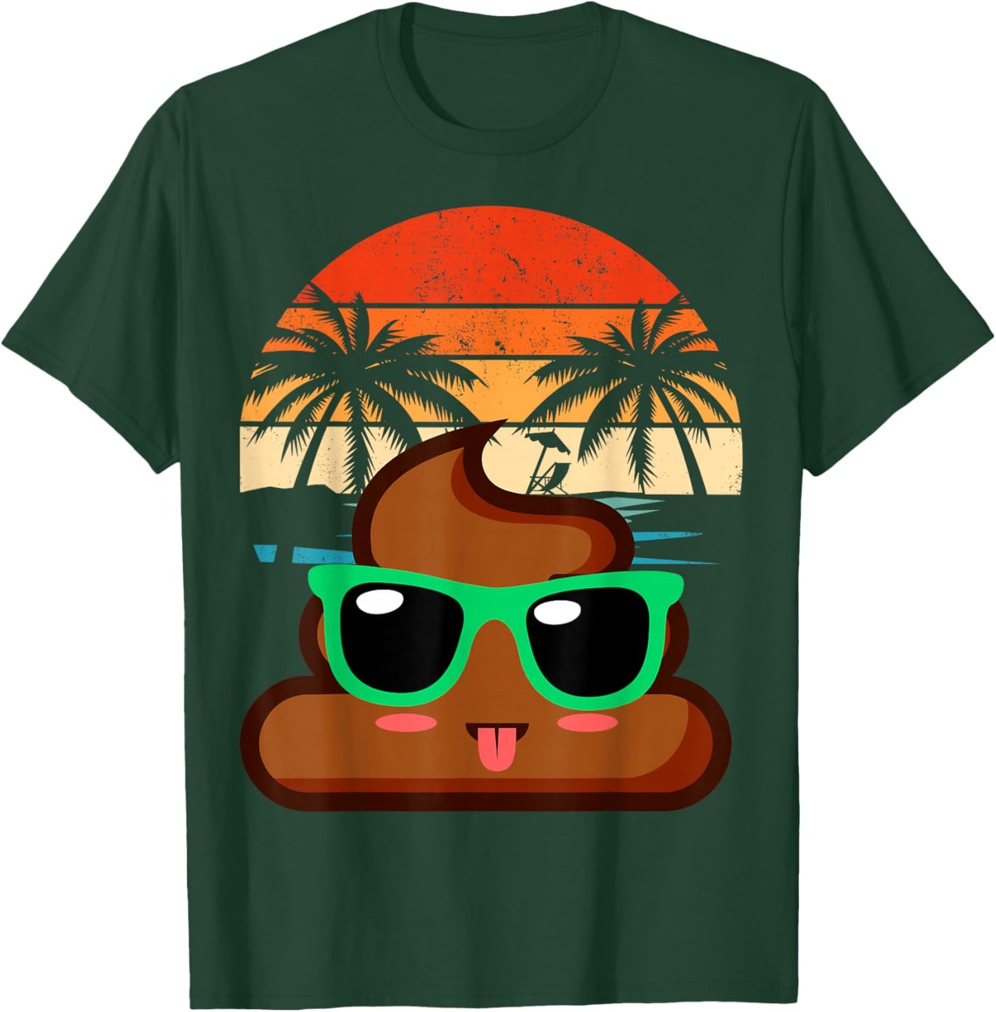 Cute POOP EMOTICON party Birthday Poo for Kids , Small, Black T-Shirt - T-Shirt | Forest