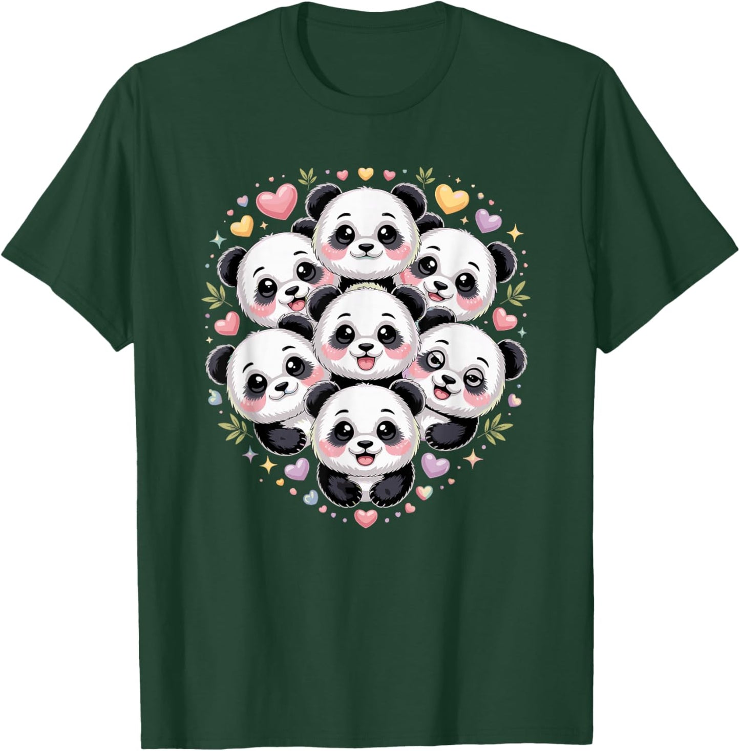 Kawaii Panda Bear Pandas T-Shirt - T-Shirt | Forest