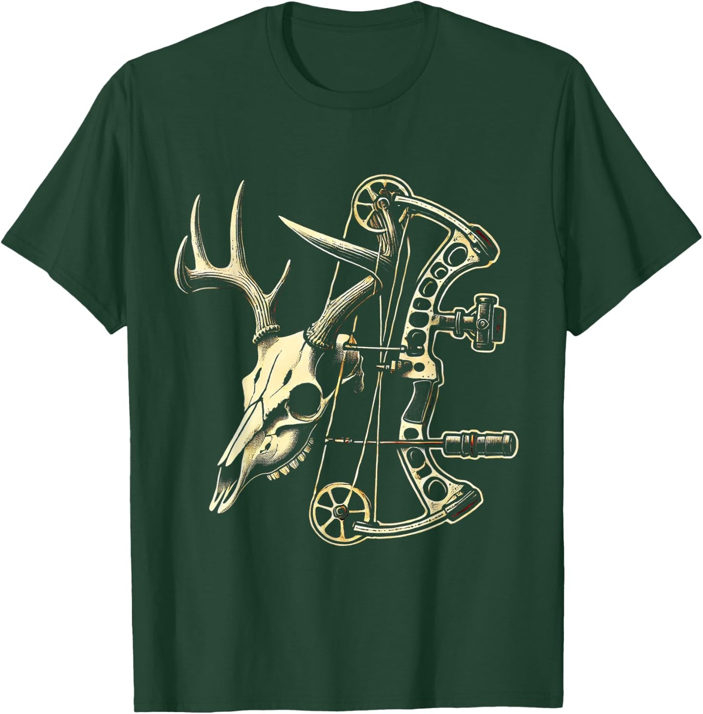 Archery Bow Hunter Deer Mule Elk Bow Hunting Accessories T-Shirt - T-Shirt | Forest