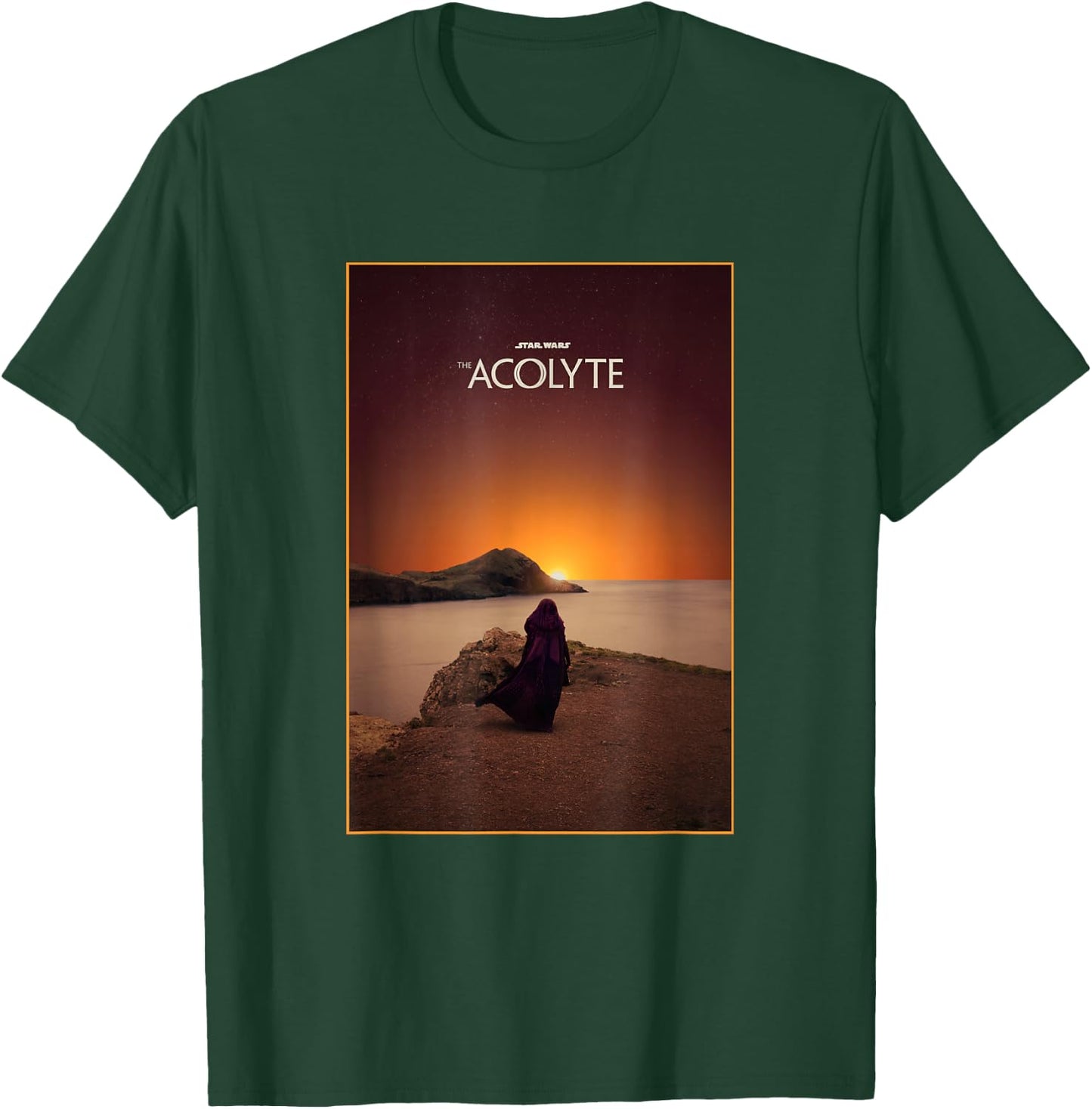 Star Wars The Acolyte Fading Sunset Landscape Title Poster T-Shirt - T-Shirt | Forest