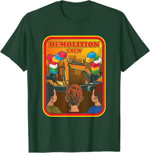 Demolition Crew Master Builder Engineer Building Blocks T-Shirt - T-Shirt | Forest