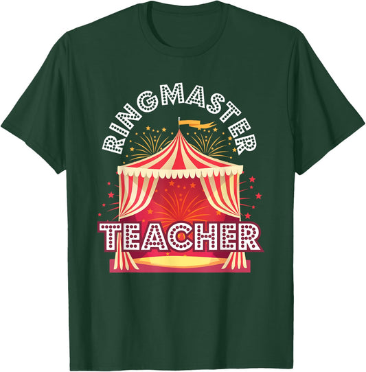 Ringmaster Teacher Circus Carnival Birthday Party Women Kids T-Shirt - T-Shirt | Forest