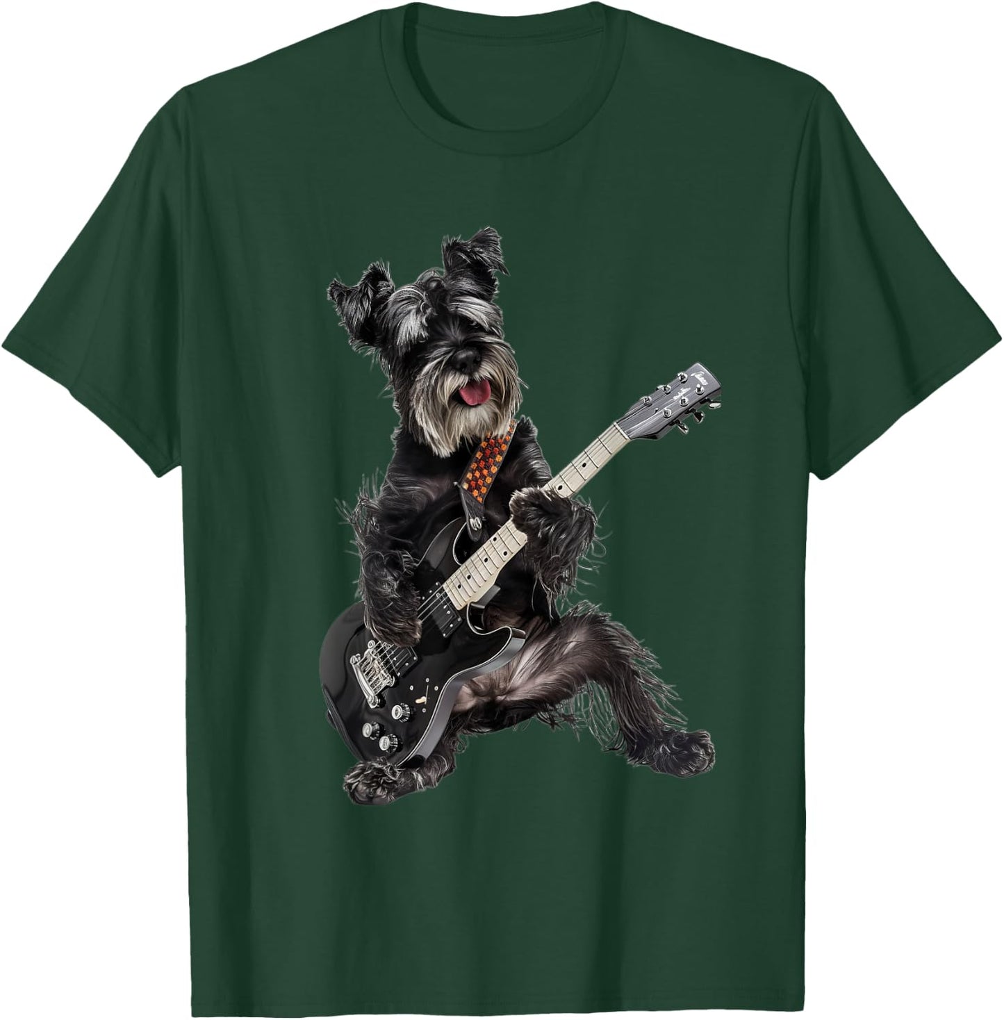 Miniature Schnauzer Guitar T-Shirt - T-Shirt | Forest