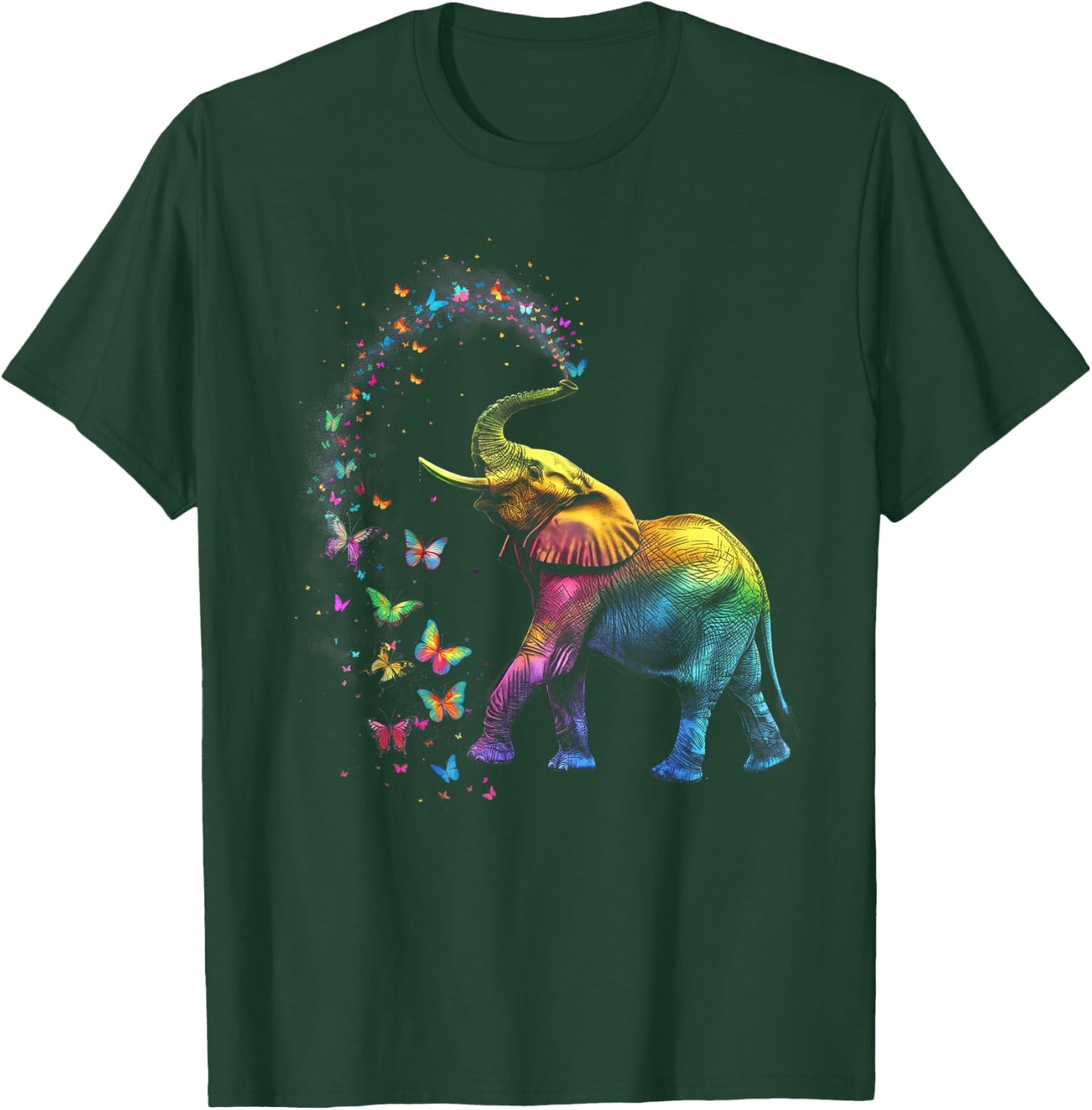 Elephant Spraying Butterflies Funny Elephant Lover T-Shirt - T-Shirt | Forest