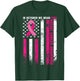 In October We Wear Pink Breast Cancer Awareness Us Flag T-Shirt - T-Shirt | Forest