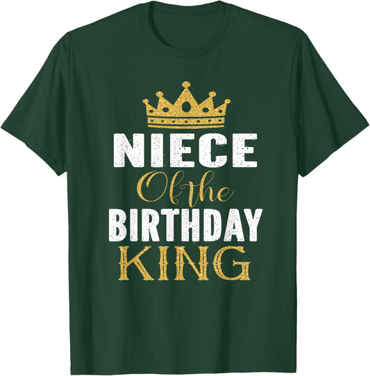 Niece Of The Birthday King Bday Party Gift T-Shirt - T-Shirt | Forest