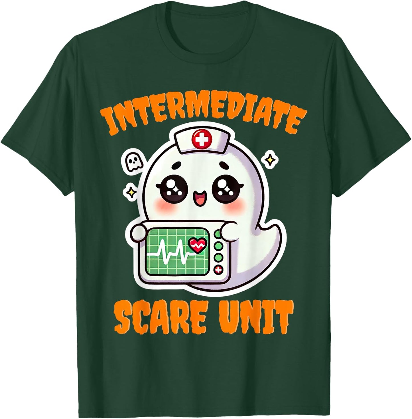 IMCU Intermediate Care Scare Unit Halloween Spooky Nurse T-Shirt - T-Shirt | Forest