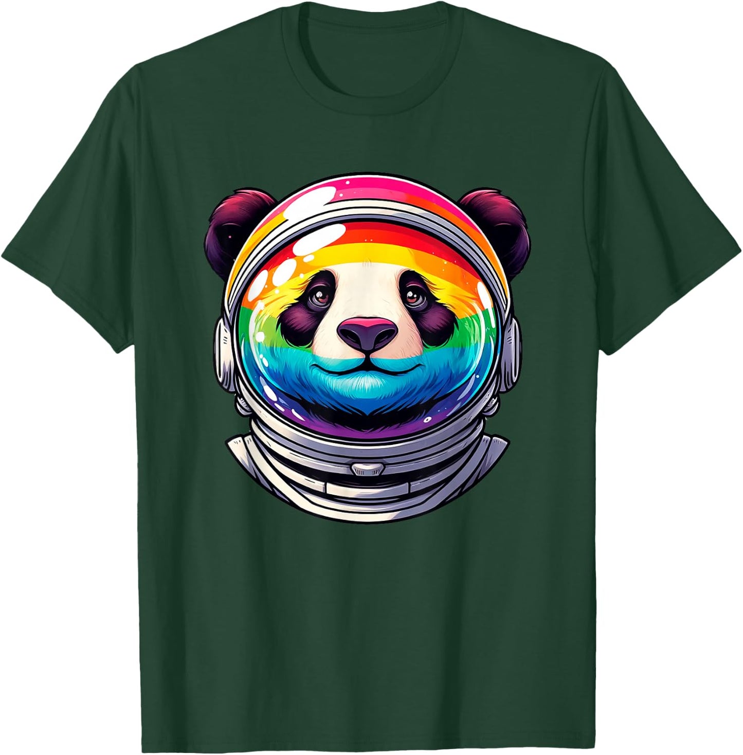 Rainbow Astronaut Panda Women Kids T-Shirt - T-Shirt | Forest