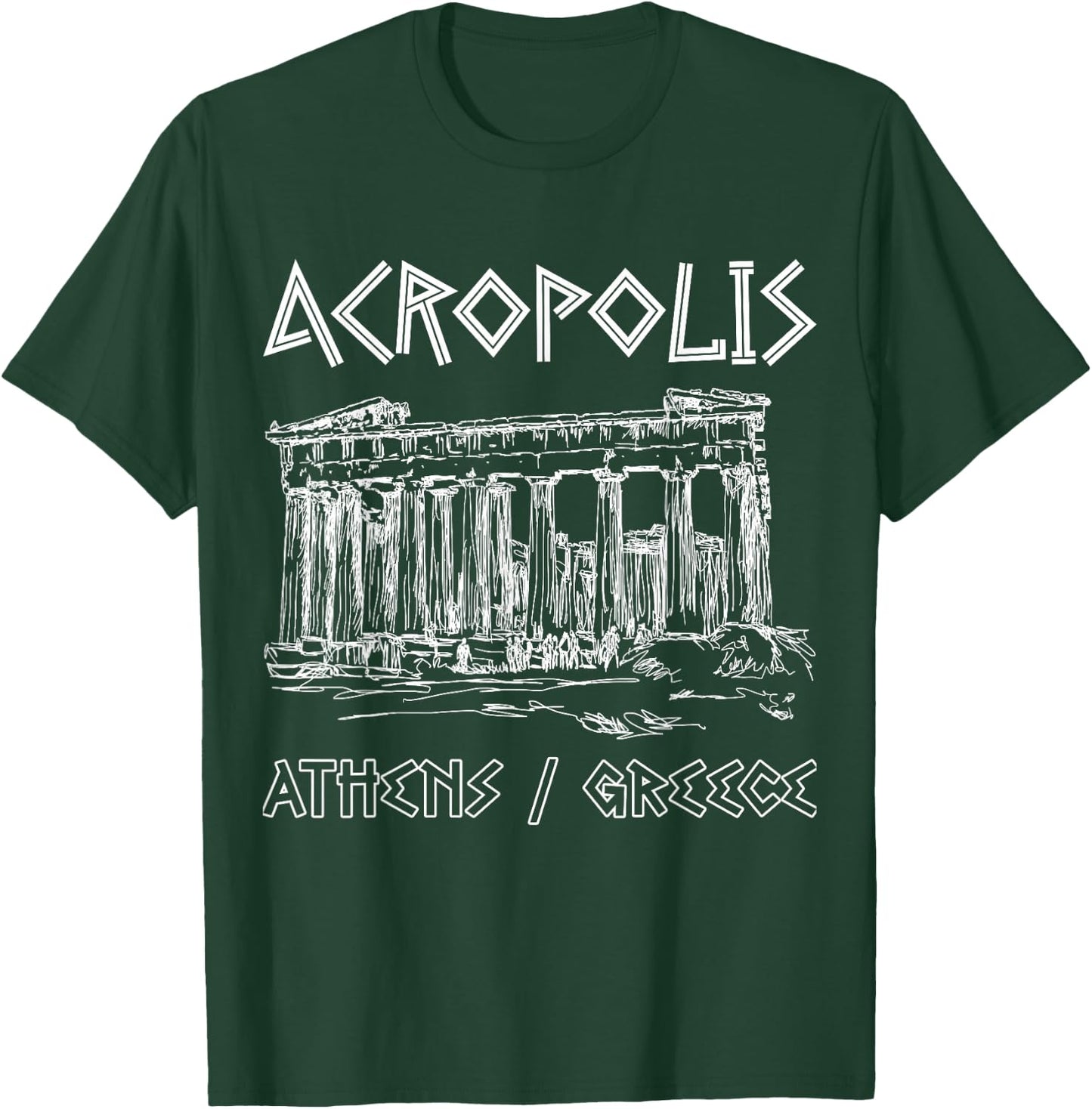 Acropolis Athens Greece Souvenir Greek Parthenon T-Shirt - T-Shirt | Forest