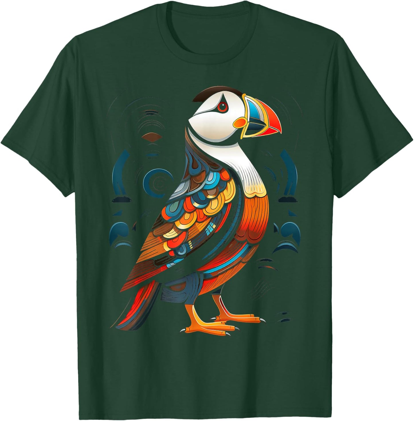 Puffin Animal Motif Artwork Puffin T-Shirt - T-Shirt | Forest