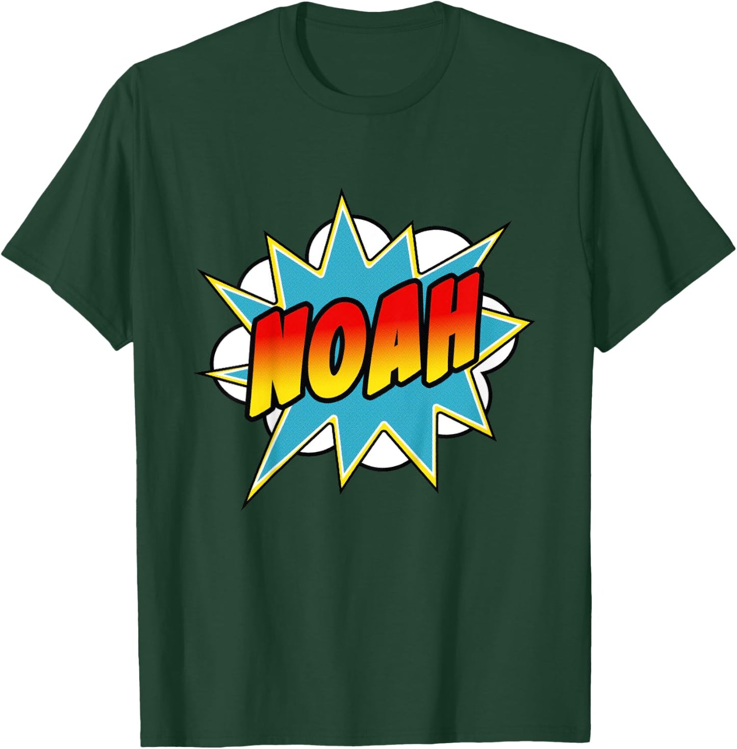 Kids Boys Noah Comic Book Superhero Name T-Shirt - T-Shirt | Forest