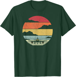 Airplane Shirt. Retro Style Pilot T-Shirt - T-Shirt | Forest