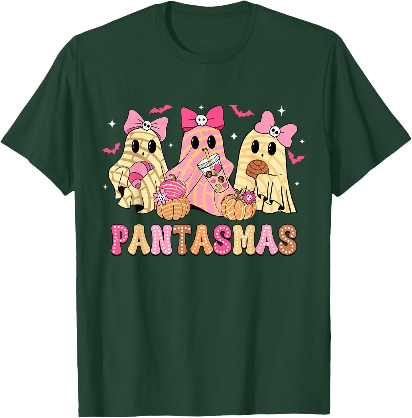 Pantasmas Ghost Funny Spooky Conchas Mexican Halloween Ghost T-Shirt - T-Shirt | Forest