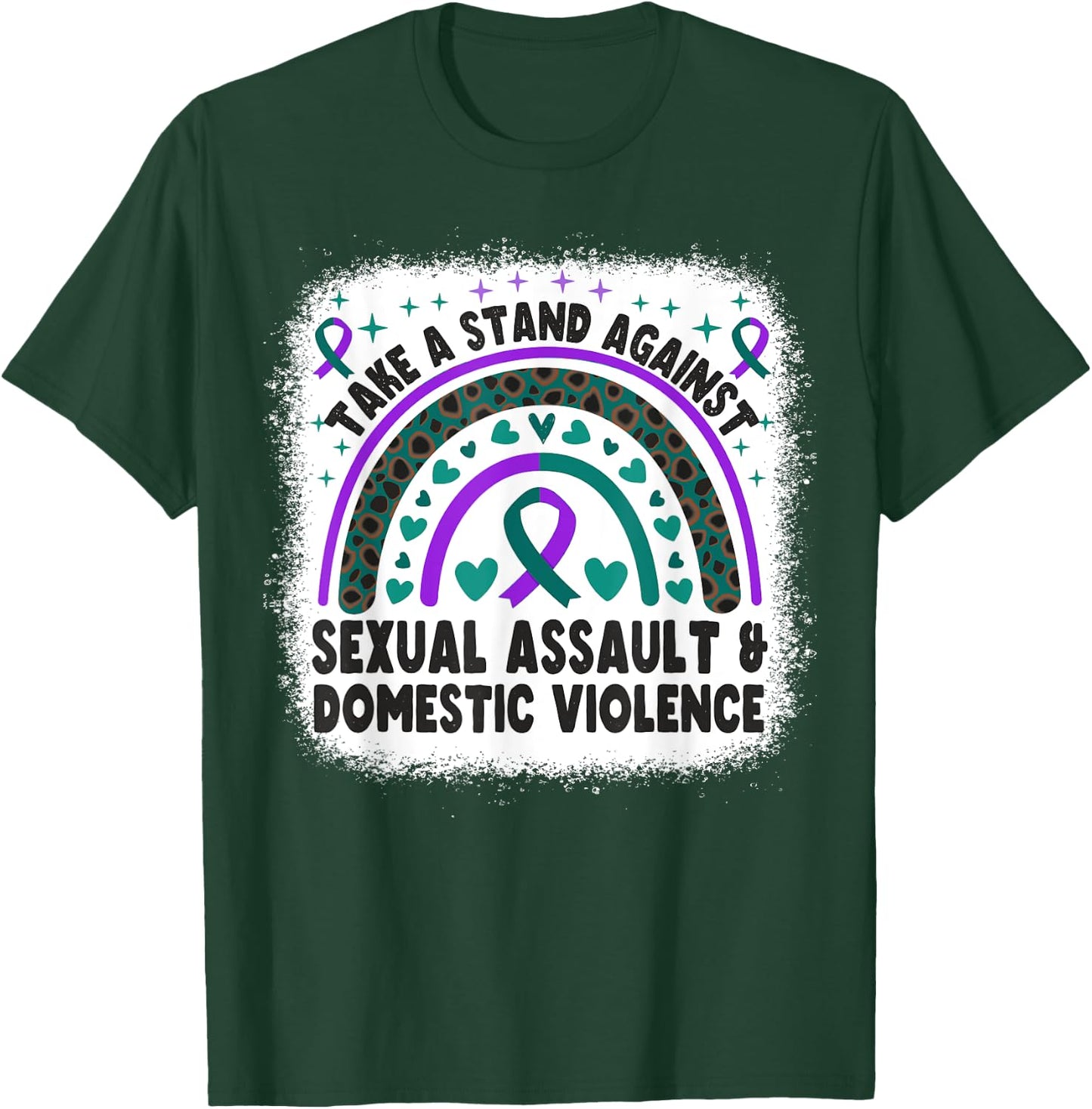Sexual Assault Awareness Month and Domestic Violence T-Shirt - T-Shirt | Forest