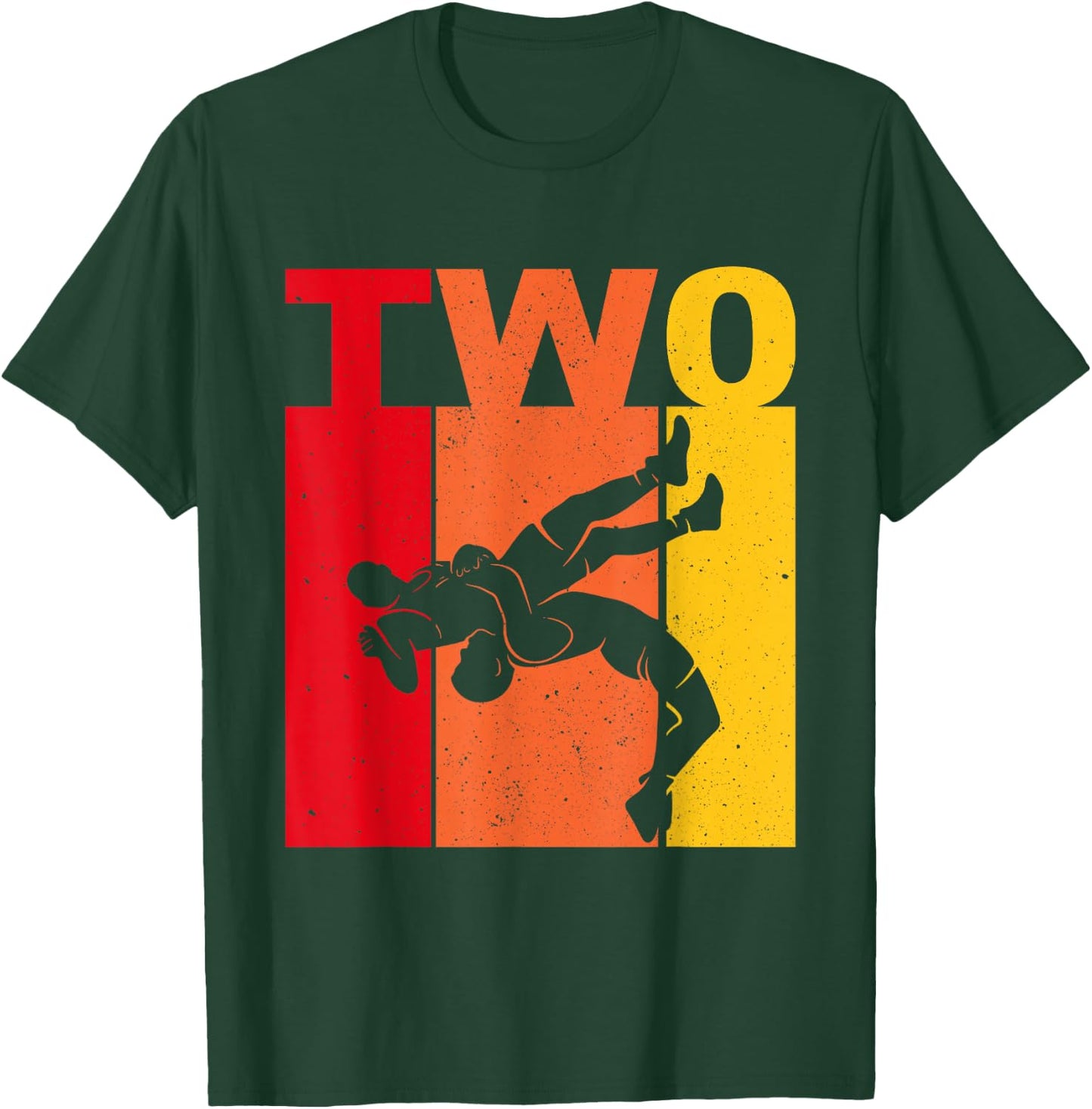 2nd Retro Wrestling Theme 2 Year Old Kids Birthday T-Shirt - T-Shirt | Forest