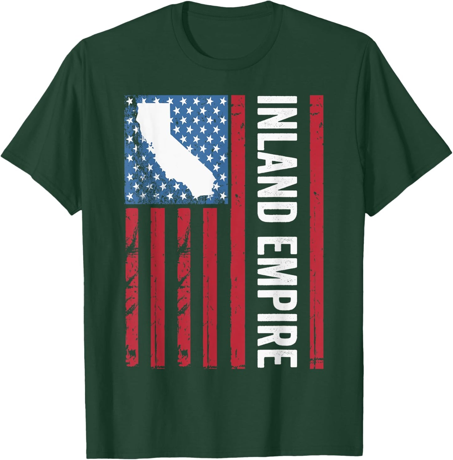 Inland Empire American Flag, IE California, Inland Empire T-Shirt - T-Shirt | Forest