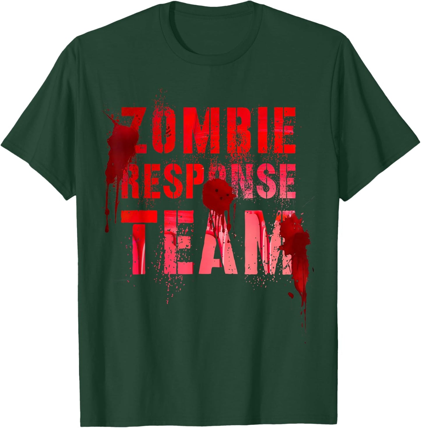 Funny ZOMBIE RESPONSE TEAM Undead Slayer Leader Warrior Bruh T-Shirt - T-Shirt | Forest