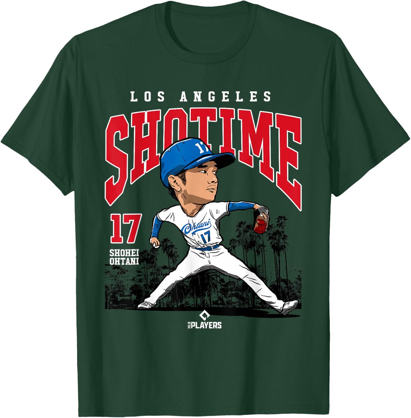 Shohei Ohtani | Los Angeles Baseball MLB Player | MLBOHT3005 T-Shirt - T-Shirt | Forest