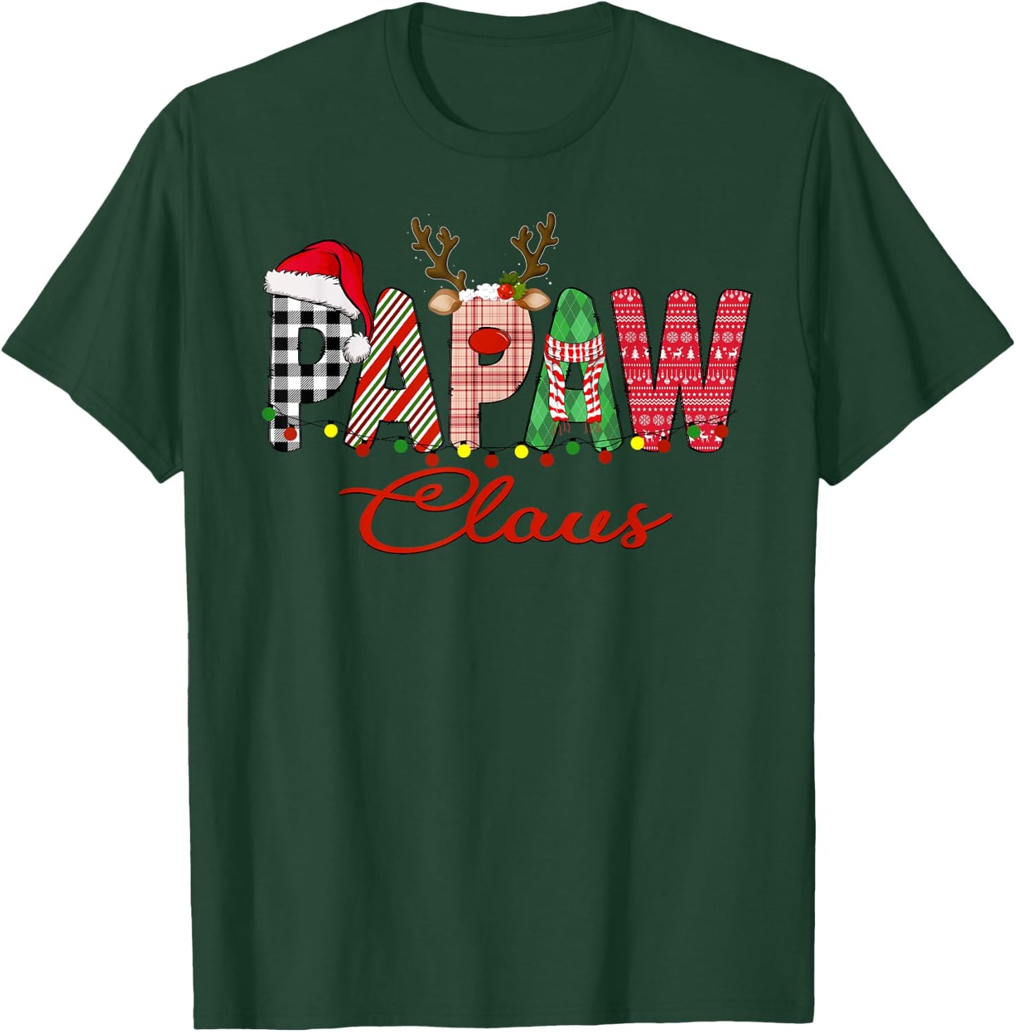 Papaw Claus Santa Family Matching Christmas T-Shirt - T-Shirt | Forest