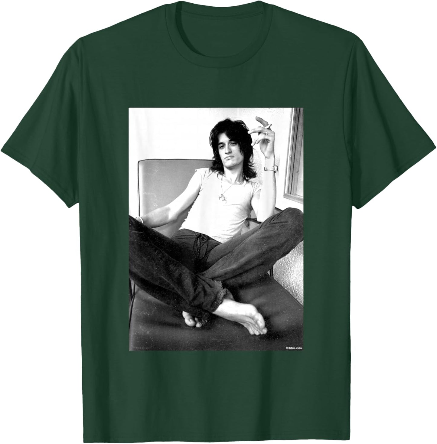 Joe Perry Of Aerosmith 1985 By Allan Ballard T-Shirt - T-Shirt | Forest