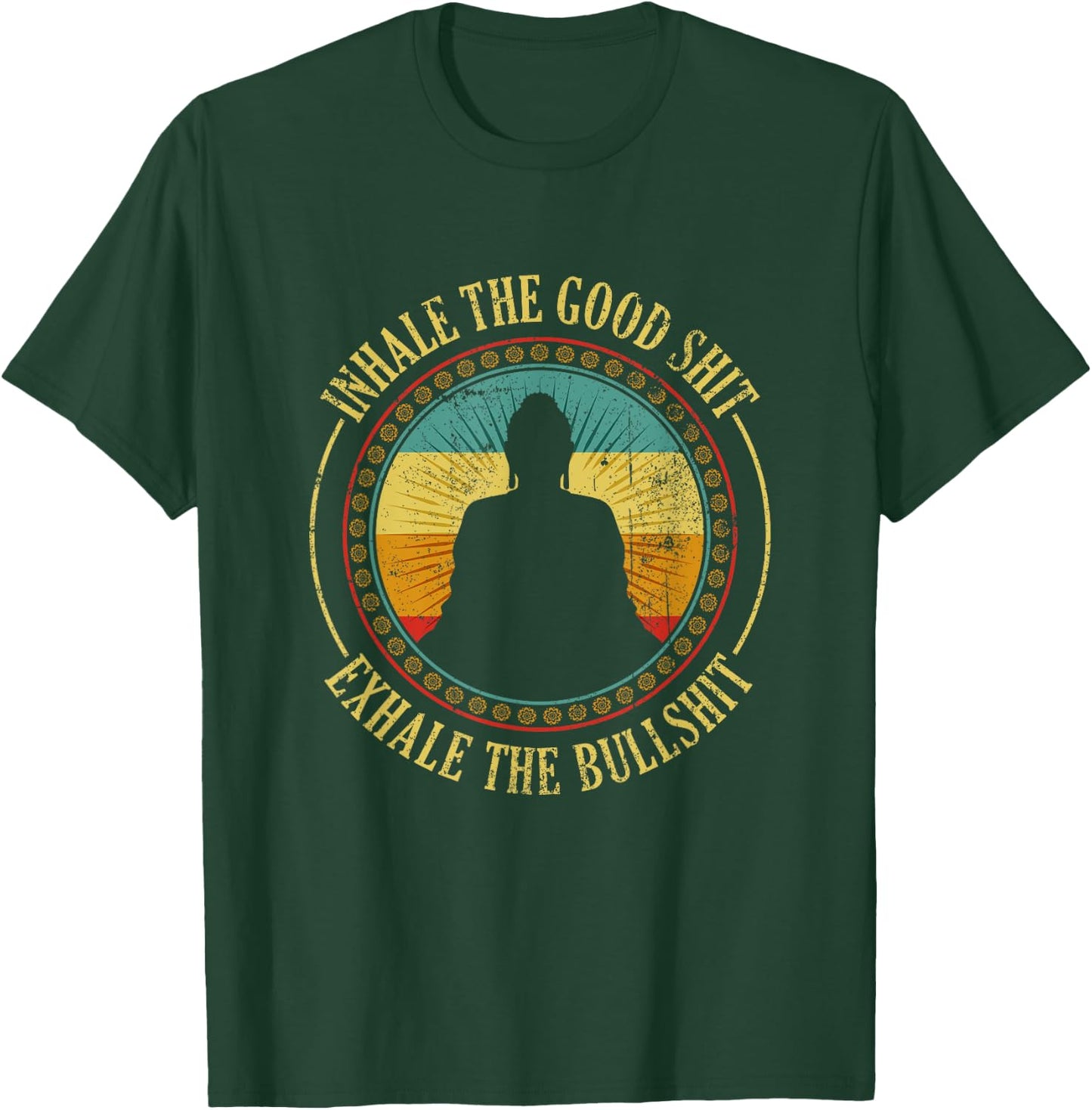 Inhale The Good Exhale the Bad Meditation T-Shirt - T-Shirt | Forest