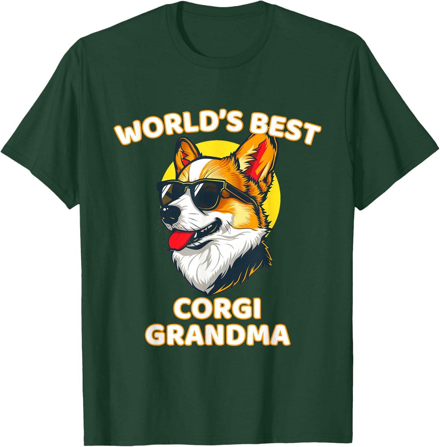 Funny World's Best Corgi Grandma Nana T-Shirt - T-Shirt | Forest
