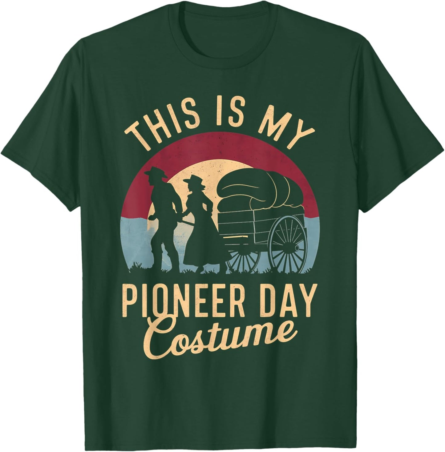 This Is My Pioneer Day Costume, Retro Mormon Pioneers T-Shirt - T-Shirt | Forest