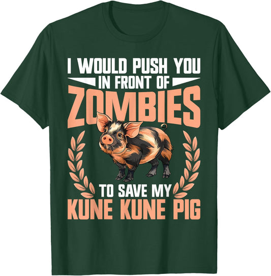 Kunekune Pig Dad Supplies Pig Breeder Kune Kune Girl T-Shirt - T-Shirt | Forest