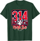 314 St. Louis North Side Arch Skyline Baseball T-Shirt - T-Shirt | Forest