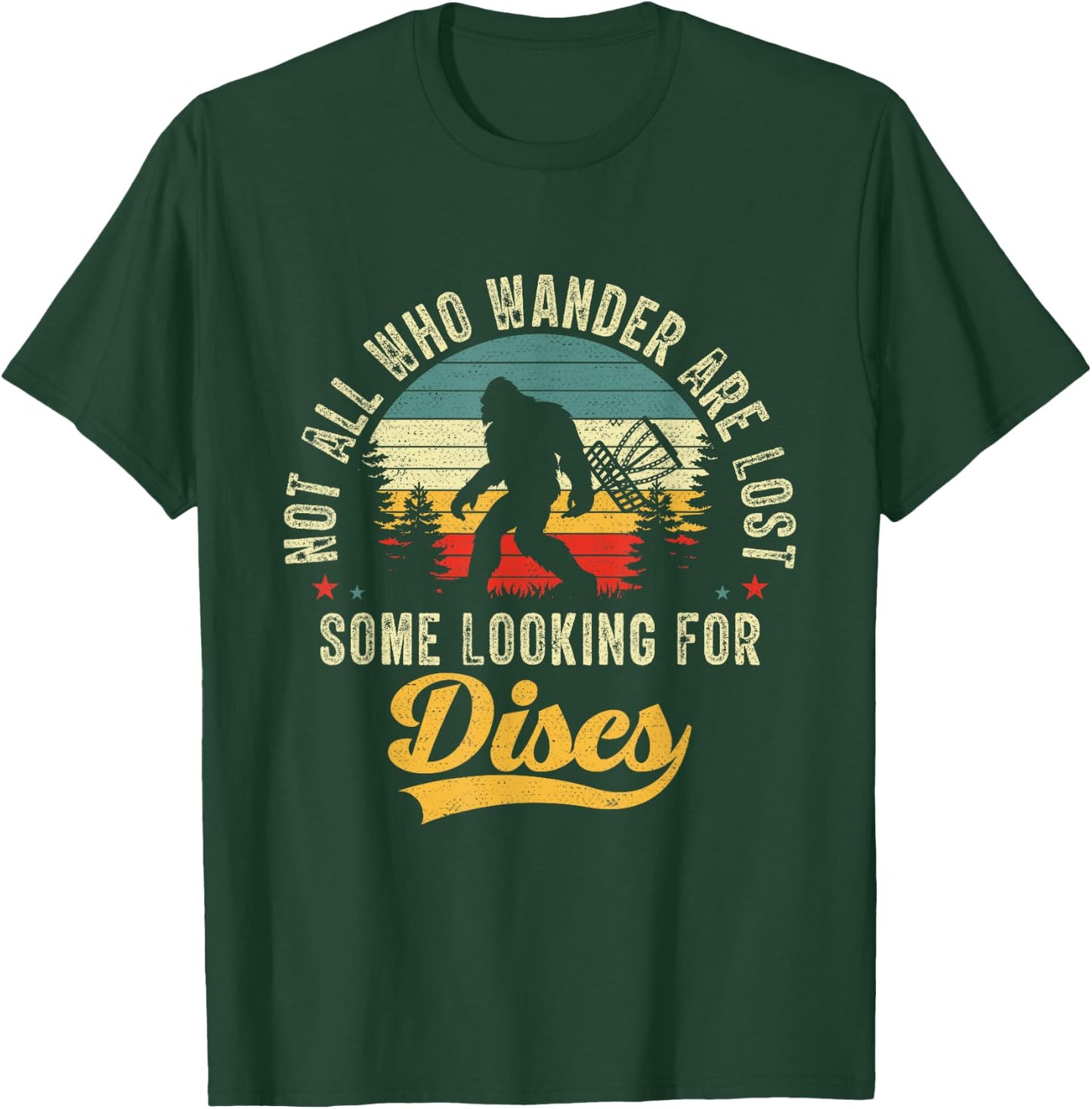 Funny Disc Golfing Bigfoot Disc Golf Bigfoot Sasquatch Kid T-Shirt - T-Shirt | Forest