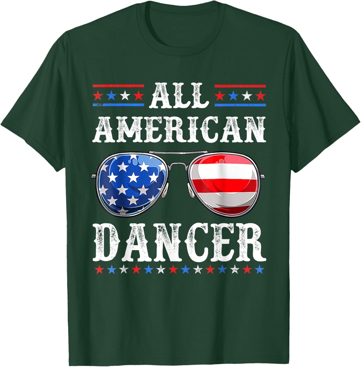 All American Dancer 4th of July Patriotic USA Sunglasses T-Shirt - T-Shirt | Forest