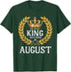 A King Was Born In August Birthday Shirts Gold Crown T-Shirt - T-Shirt | Forest