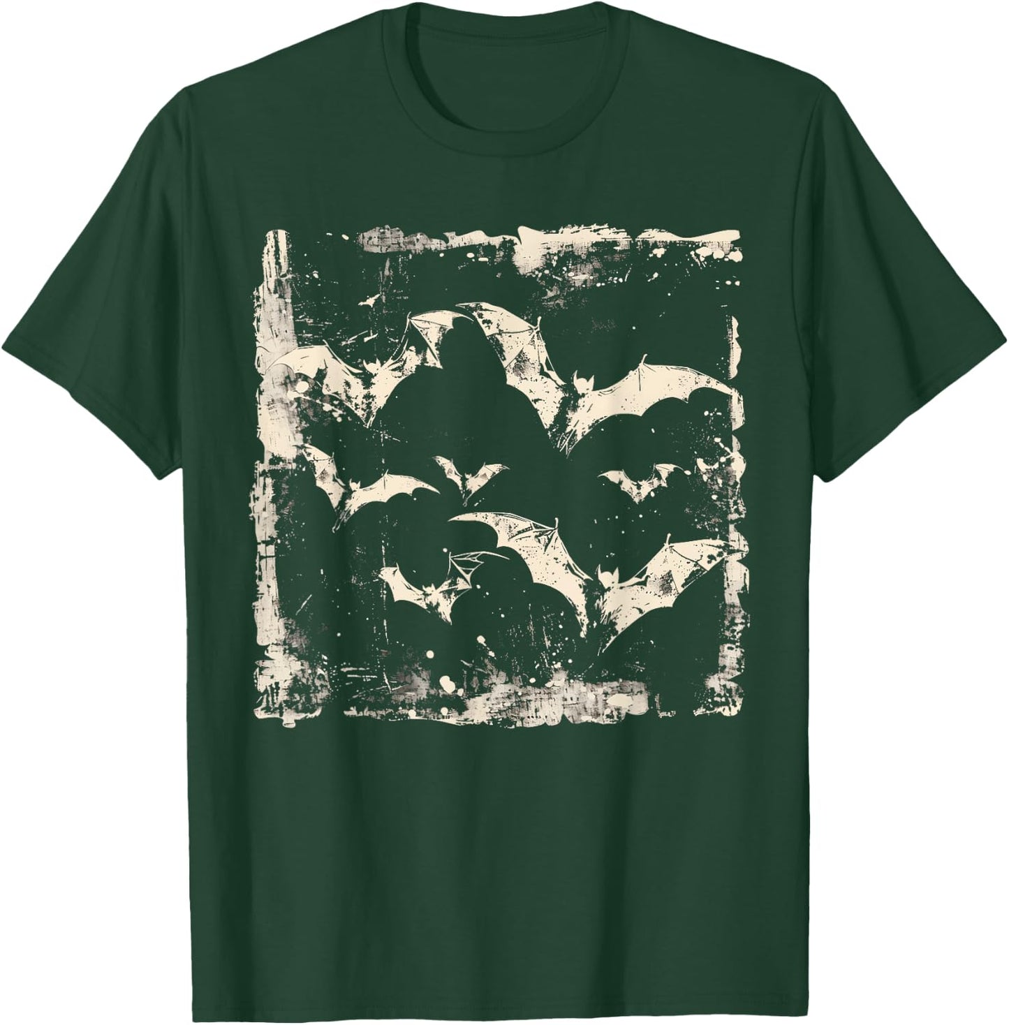 Bats Vampire Horror Spooky Scary Halloween Goth Aesthetic T-Shirt - T-Shirt | Forest