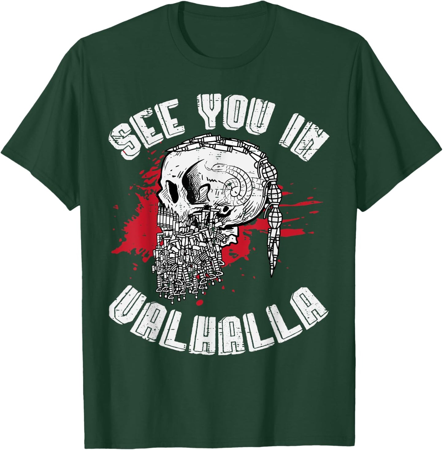 Viking See You In Valhalla Norse Mythology Men Boys Kids T-Shirt - T-Shirt | Forest