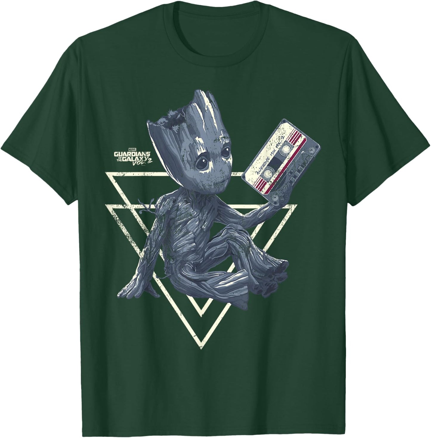 Marvel Guardians of the Galaxy Vol. 2 Groot Mixtape Sketch T-Shirt - T-Shirt | Forest
