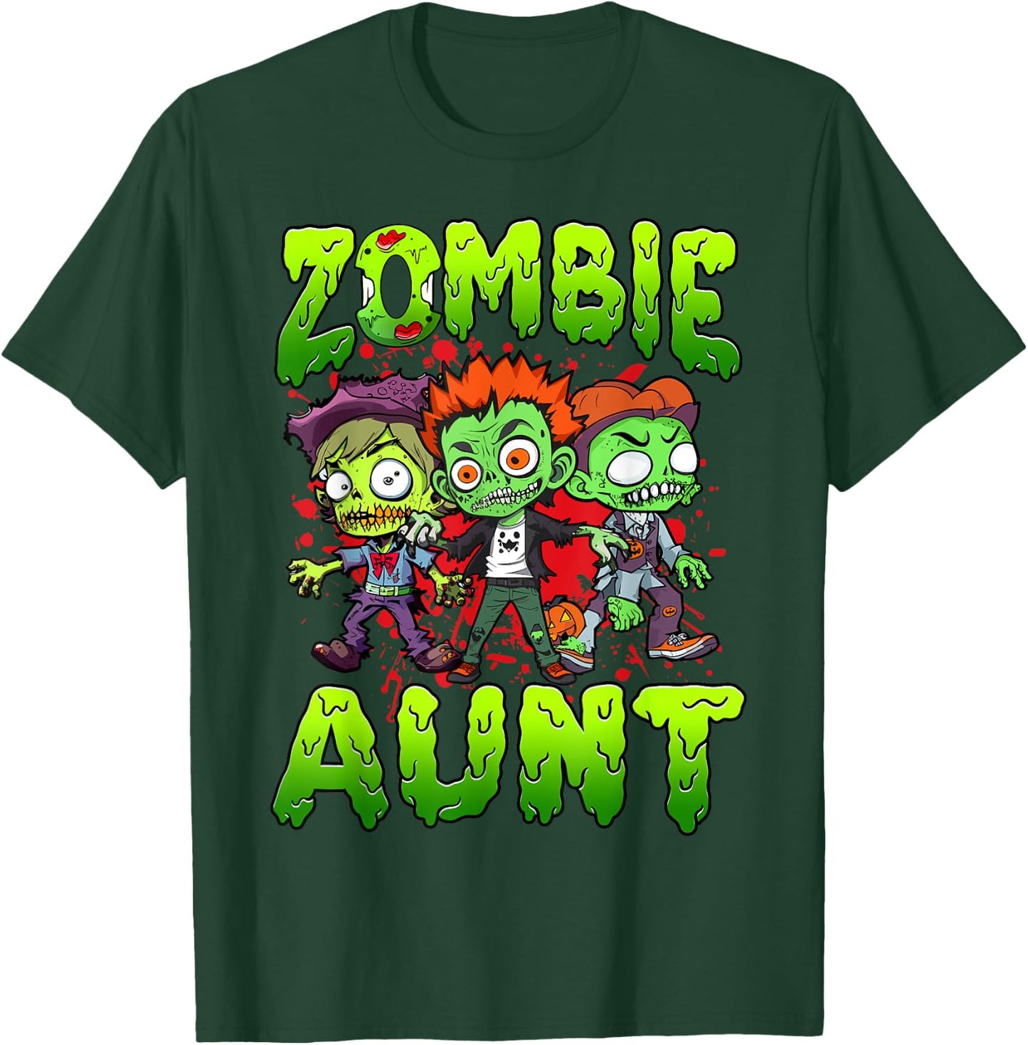 Zombie Aunt Halloween Costume Family Matching T-Shirt - T-Shirt | Forest